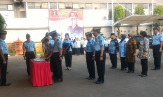 Pimpin Apel Pagi, Dirjen PAS Sambut Dua Direktur Baru