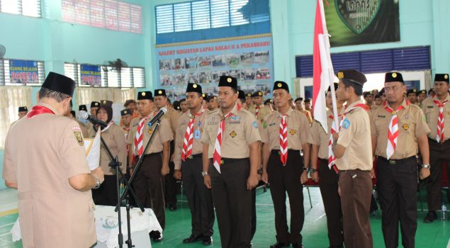 Usai Dikukuhkan, Satuan Komunitas Pramuka Pengayoman Riau Gelar Perkemahan WBP