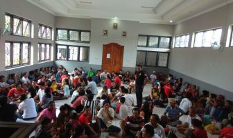 Keceriaan WBP Rutan Negara Pada Kunjungan Hari Raya Galungan