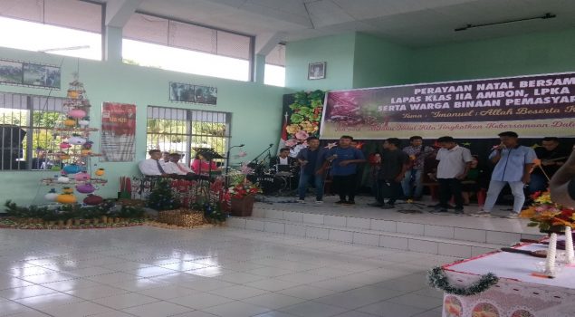 Anak LPKA Ambon Sumbang Lagu dalam Ibadah Natal Bersama