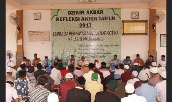 Refleksi Akhir Tahun Lapas Narkotika Palembang Diisi dengan Dzikir Akbar