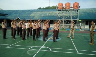 Baris-Berbaris Latih Kedisiplinan Pramuka Rutan Majene