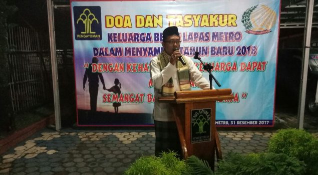 Doa dan Tasyakuran Keluarga Besar Lapas Metro Menyambut Tahun Baru 2018.