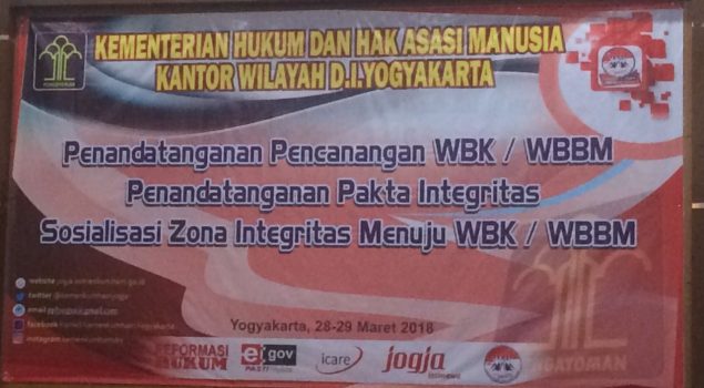 Karutan Bantul Teken Pakta Integritas Pencanangan WBK/WBBM