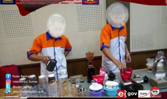 Peserta Raker Kanwil Yogya Nikmati Kopi Racikan Barista Rutan Bantul