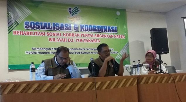 Perwakilan Bapas Yogya Hadiri Sosialisasi dan Koordinasi Korban Penyalahgunaan Napza