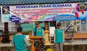 Buka Pekan Olahraga, Kalapas Metro: Bertandinglah Seperti Atlet