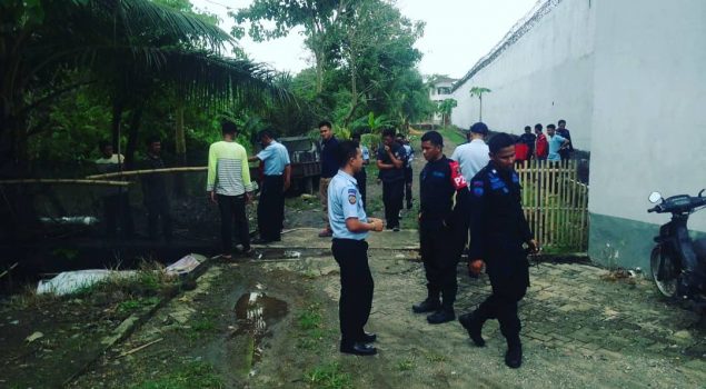 Tingkatkan Kewaspadaan, Petugas Sisir Area Sekitar Rutan Pinrang