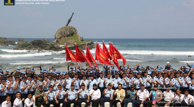 Jajaran Bapas Pati Hadiri Pengukuhan Satgas Kamtib Kanwil Jateng