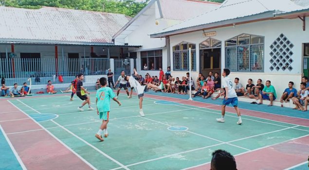 WBP Latihan Sepak Takraw Bersama Tim Porda Bantaeng