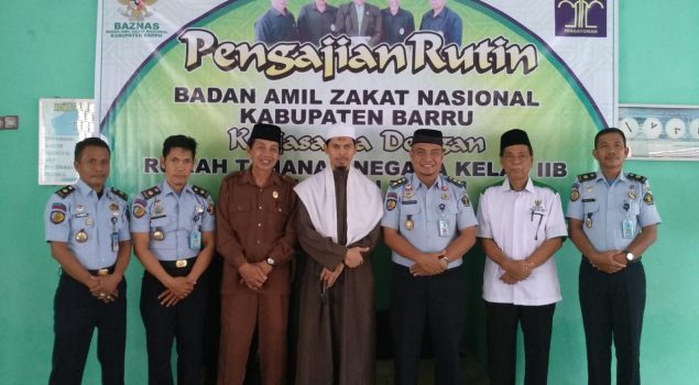 Dana Zakat Perkuat Program Pengajian WBP Rutan Barru