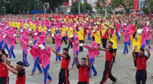 Lapas Watampone Meriahkan Pemecahan Rekor MURI Senam Gemu Fa Mi Re