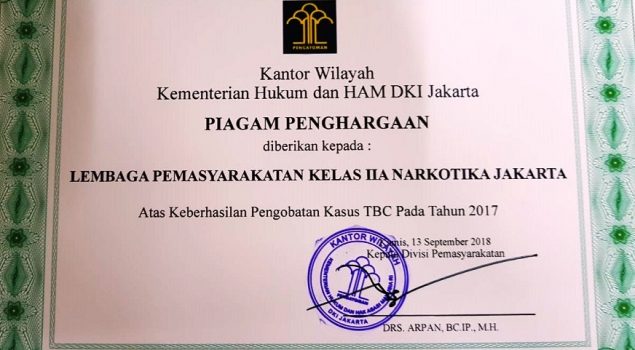 LPN Jakarta Raih Penghargaan Keberhasilan Pengobatan TB