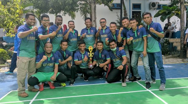 Kalahkan KPPN Raha, Rutan Raha Juara I Lomba Voli