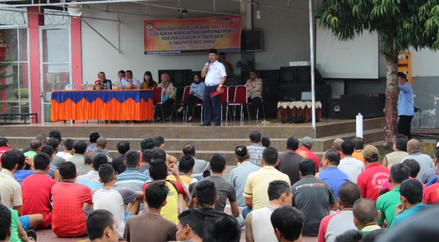 Ratusan WBP LPN Lubuklinggau Ikuti Sosialisasi Pemilu 2019