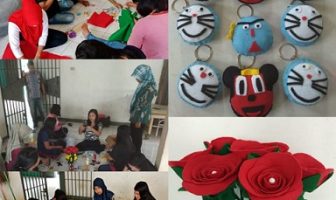WBP Perempuan Rutan Kotabumi Buat Kerajinan Tangan Dari Kain