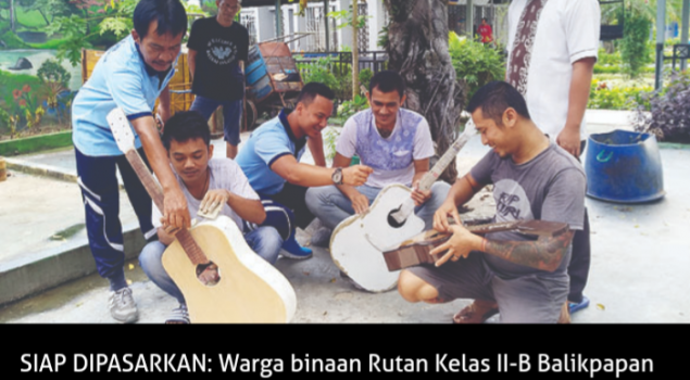 Warga Binaan Mampu Produksi Gitar Akustik