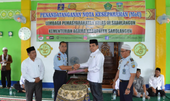 Lapas Sarolangun - Kemenag Kab. Sarolangun Sepakati Kerja Sama Pembinaan WBP