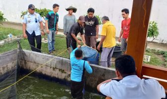 WBP Lapas Pekanbaru Panen 630 Kg Ikan Lele