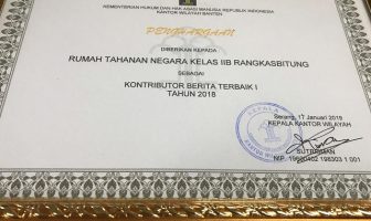 Rutan Rangkasbitung Sabet Kontributor Terbaik I Kanwil Banten