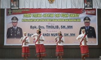 Tarian Tifa LPP Ambon Iringi Sertijab & Pisah Sambut Kakanwil Maluku