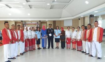 Tarian Katreji Lapas Piru Meriahkan Pisah Sambut Kakanwil Maluku