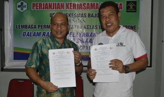 Lapas Watampone Teken MoU Kesehatan WBP Dengan Puskesmas Bajoe