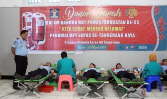 Lapas Pemuda Tangerang Gelar Donor Darah "Kita Sehat, Mereka Selamatâ€