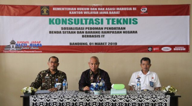 Rupbasan Bandung Fasilitasi Konstek Sosialisasi Pedoman Pendataan Basan Baran Berbasis IT