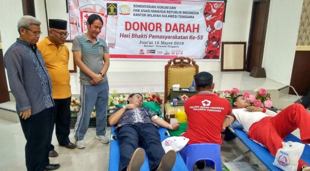 Donor Darah Kanwil Sultra Wujud Berbagi dengan Sesama