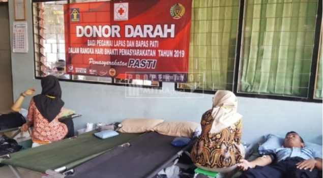 Petugas & Klien Bapas Pati Berpartisipasi Dalam Bakti Sosial Donor Darah