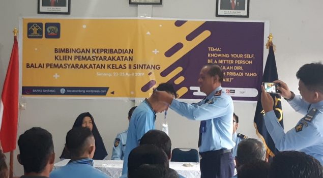 Bimbingan Kepribadian Klien Bapas Sintang Usung Metode Training