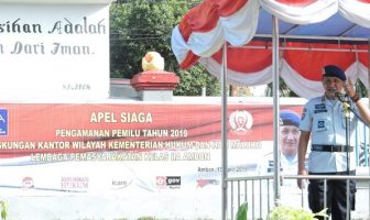 Pemasyarakatan se-Kota Ambon Gelar Apel Siaga Pengamanan Pemilu 2019