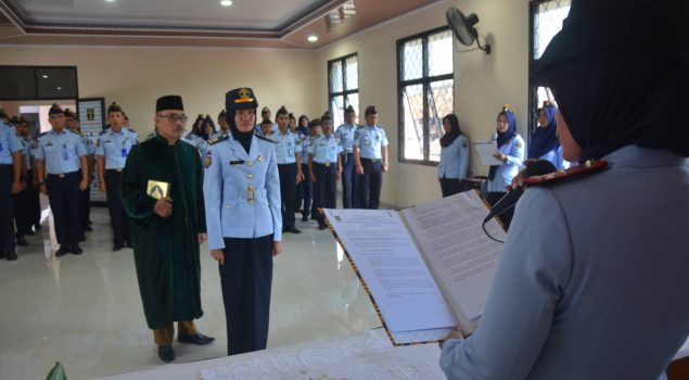 Kabapas Bandar Lampung Lantik Pejabat Baru Kasubbag Tata Usaha