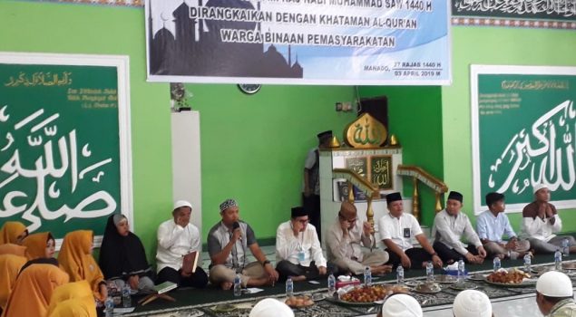 Rutan Manado Gelar Isra Mi'raj & Khataman Al Quran