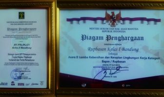 Rupbasan Bandung Raih Juara Kebersihan & Kerapian Kategori Bapas/Rupbasan