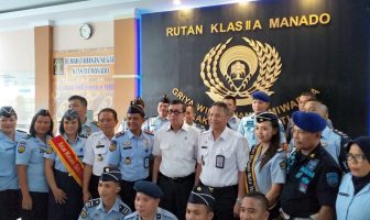 Kunjungan Menteri Hukum Dan Hak Asasi Manusia Republik Indonesia Ke Rutan Kelas IIA Manado