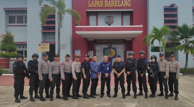 Gandeng Polda Kepri, Lapas Batam Gelar Simulasi Gangguan Keamanan