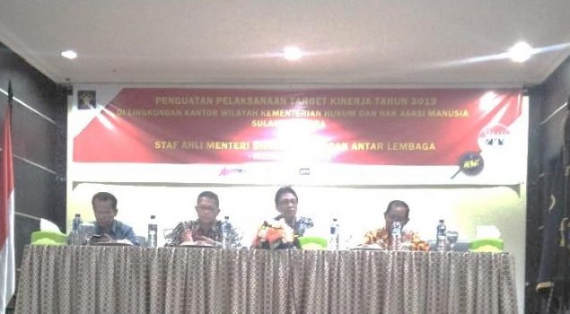 Perwakilan Rutan Manado Hadiri Penguatan Pelaksanaan Target Kinerja Tahun 2019