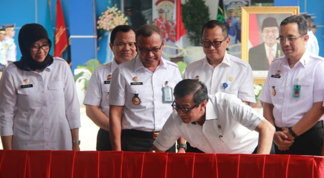 Menkumham Resmikan Gedung Poltekip-Poltekim Kampus Tangerang