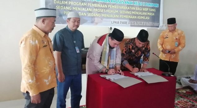 PK Bapas Makassar Inisiasi MoU LPKA Parepare & Yayasan Sahabat Nurul Iman