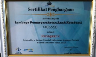 Lapas Kotabumi Raih Penghargaan Dari KPPN Kotabumi