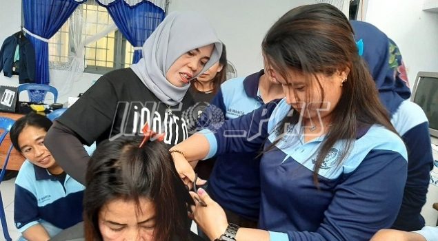 WBP LPP Sungguminasa Belajar Jadi Penata Rambut