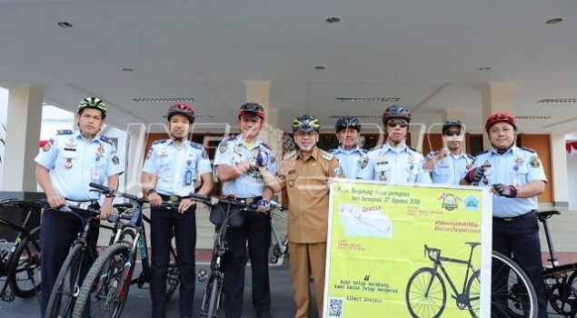 Jajaran Rutan Bantaeng Ramaikan Kegiatan Bike to Work