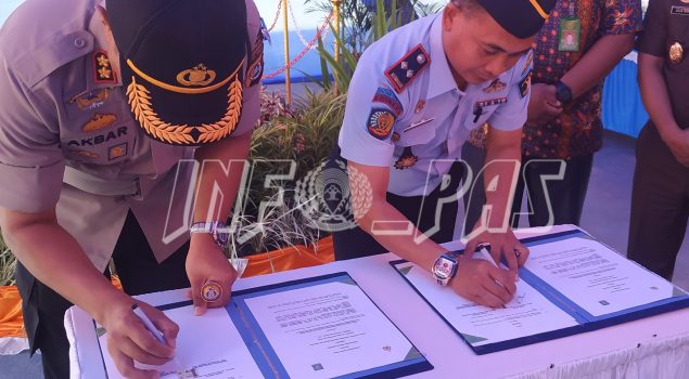 Perkuat Sinergi Antar Penegak Hukum, Rutan Unaaha dan Polres Konawe Tandatangani MOU di Bidang Keamanan