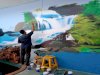 WBP Lapas Palangka Raya Percantik Tembok dengan Mural
