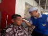 Asah Keterampilan, Warga Binaan Rutan Rantau Tekuni Pembinaan Kemandirian Pangkas Rambut