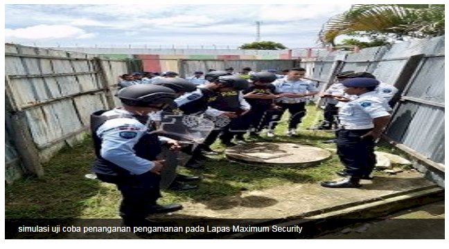 Petugas Pemasyarakatan Aceh Simulasikan Pengamanan Pada Lapas Maximum Security