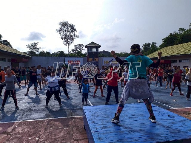 WBP & Petugas Rutan Buntok Rutinkan Senam Zumba Setiap Sabtu Pagi