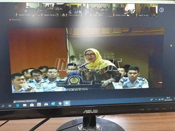 Lapas Sukamara Ikuti Teleconference Penguatan Tusi Pemasyarakatan